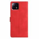 For Xiaomi 13 Triangles Embossed Leather Phone Case(Red) - 3