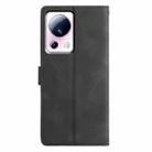 For Xiaomi 13 Lite Triangles Embossed Leather Phone Case(Black) - 3