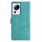 For Xiaomi 13 Lite Triangles Embossed Leather Phone Case(Green) - 3