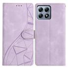 For Xiaomi 14T Pro Triangles Embossed Leather Phone Case(Purple) - 1