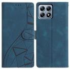 For Xiaomi 14T Pro Triangles Embossed Leather Phone Case(Blue) - 1