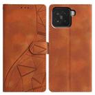 For Xiaomi 15 Triangles Embossed Leather Phone Case(Brown) - 1
