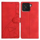 For Xiaomi 15 Triangles Embossed Leather Phone Case(Red) - 1