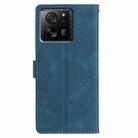 For Xiaomi 13T 5G Triangles Embossed Leather Phone Case(Blue) - 3