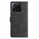 For Xiaomi 13T 5G Triangles Embossed Leather Phone Case(Black) - 3