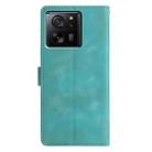 For Xiaomi 13T 5G Triangles Embossed Leather Phone Case(Green) - 3