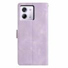 For Xiaomi Poco M7 Pro 5G Triangles Embossed Leather Phone Case(Purple) - 3