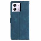 For Xiaomi Poco M7 Pro 5G Triangles Embossed Leather Phone Case(Blue) - 3
