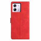 For Xiaomi Poco M7 Pro 5G Triangles Embossed Leather Phone Case(Red) - 3
