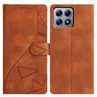 For Xiaomi 15T 5G Triangles Embossed Leather Phone Case(Brown) - 1