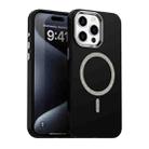 For iPhone 15 Pro Glitter Series Magsafe PC Hybrid TPU Phone Case(Black) - 1