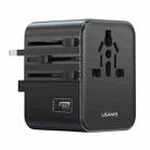 USAMS CC308 17W Dual Type-C and USB-A Ports Universal Travel Charger(Black) - 1