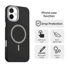 For iPhone 16 Plus Glitter Rhinestones Series Magsafe PC Hybrid TPU Phone Case(Black) - 2