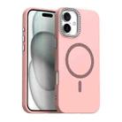For iPhone 16 Glitter Rhinestones Series Magsafe PC Hybrid TPU Phone Case(Red) - 1