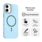 For iPhone 16 Glitter Rhinestones Series Magsafe PC Hybrid TPU Phone Case(Blue) - 2