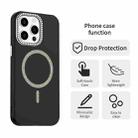 For iPhone 15 Pro Glitter Rhinestones Series Magsafe PC Hybrid TPU Phone Case(Black) - 2