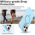For iPhone 15 Pro Glitter Rhinestones Series Magsafe PC Hybrid TPU Phone Case(Blue) - 3