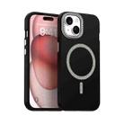 For iPhone 15 Glitter Rhinestones Series Magsafe PC Hybrid TPU Phone Case(Black) - 1