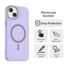 For iPhone 14 Glitter Rhinestones Series Magsafe PC Hybrid TPU Phone Case(Purple) - 2
