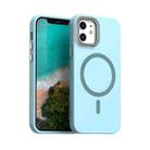 For iPhone 12 Glitter Rhinestones Series Magsafe PC Hybrid TPU Phone Case(Blue) - 1