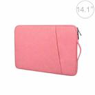 ND01D Felt Sleeve Protective Case Carrying Bag for 14.1 inch Laptop(Pink) - 1