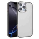 For iPhone 16 Pro Max Macaron PC Hybrid TPU Glossy Phone Case(Grey) - 1