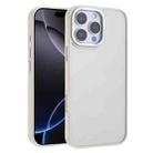 For iPhone 16 Pro Macaron PC Hybrid TPU Glossy Phone Case(White) - 1