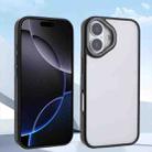 For iPhone 16 Macaron PC Hybrid TPU Glossy Phone Case(Black) - 2