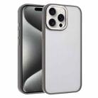 For iPhone 15 Pro Max Macaron PC Hybrid TPU Glossy Phone Case(Grey) - 1