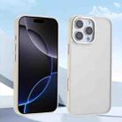 For iPhone 15 Pro Macaron PC Hybrid TPU Glossy Phone Case(White) - 2