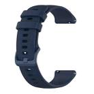 20mm xDfind Small Plaid Solid Color Silicone Watch Band(Navy Blue) - 2