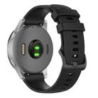 20mm xDfind Small Plaid Solid Color Silicone Watch Band(Black) - 1