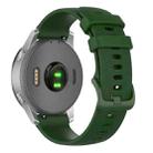 20mm xDfind Small Plaid Solid Color Silicone Watch Band(Army Green) - 1