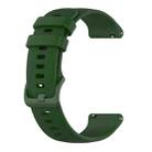 20mm xDfind Small Plaid Solid Color Silicone Watch Band(Army Green) - 2