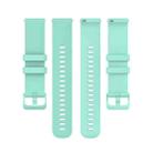 20mm xDfind Small Plaid Solid Color Silicone Watch Band(Teal) - 3