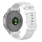 22mm xDfind Small Plaid Solid Color Silicone Watch Band(White) - 1