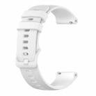 22mm xDfind Small Plaid Solid Color Silicone Watch Band(White) - 2