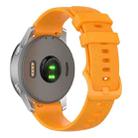 22mm xDfind Small Plaid Solid Color Silicone Watch Band(Orange) - 1