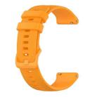22mm xDfind Small Plaid Solid Color Silicone Watch Band(Orange) - 2