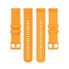 22mm xDfind Small Plaid Solid Color Silicone Watch Band(Orange) - 3
