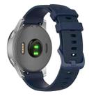 22mm xDfind Small Plaid Solid Color Silicone Watch Band(Navy Blue) - 1