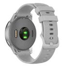 22mm xDfind Small Plaid Solid Color Silicone Watch Band(Gray) - 1