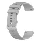 22mm xDfind Small Plaid Solid Color Silicone Watch Band(Gray) - 2