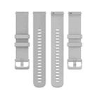 22mm xDfind Small Plaid Solid Color Silicone Watch Band(Gray) - 3