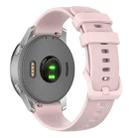 22mm xDfind Small Plaid Solid Color Silicone Watch Band(Pink) - 1