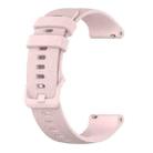 22mm xDfind Small Plaid Solid Color Silicone Watch Band(Pink) - 2
