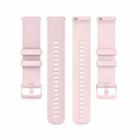 22mm xDfind Small Plaid Solid Color Silicone Watch Band(Pink) - 3
