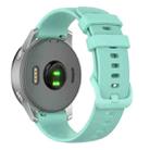 22mm xDfind Small Plaid Solid Color Silicone Watch Band(Teal) - 1