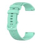 22mm xDfind Small Plaid Solid Color Silicone Watch Band(Teal) - 2