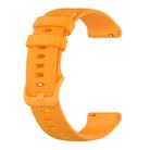18mm For Garmin Venu 2S / Move 3S / Active S xDfind Small Plaid Solid Color Silicone Watch Band(Orange) - 2